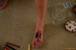 Helen has christmas feet
