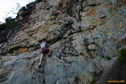 Ash taking off upwards on Slider Wall
