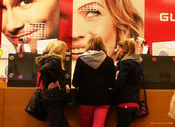 Girls at the bank
