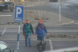 Colourful tourists
