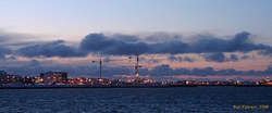 Cranes dominate our skyline, even at sunset
