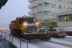 Clearing the street
