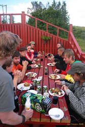 Dinner after rafting
