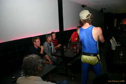 Lee lording it at the 800 club
