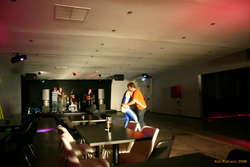The bout continues, the band plays on
