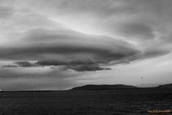Battleship clouds over the bay
