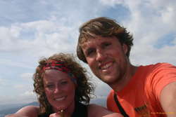 Unnur and I at Valahnúkur
