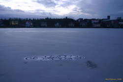 Graffiti on the pond
