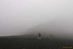 Iveta and Bel, rising from the fog
