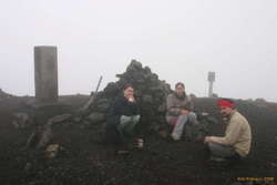 Iveta, Bel and Fannar, on top of Keilir
