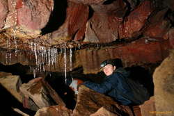 Iveta in the icicle room
