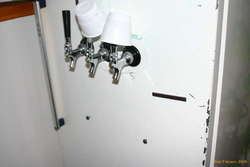 Just some machine screws in the door
