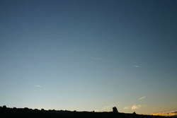Birds flying west?
