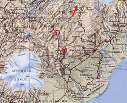 Circles are picture locations, arrow shows source
