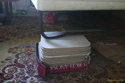 My old bed lift pillars
