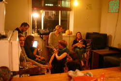 Early on, Alex, Eggert, Bel, Rakel, Iveta, Dan, Becca
