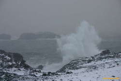 Waves crashing
