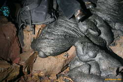 Black gloopy lava in Nátthagi
