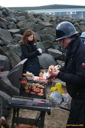 Kata and Oli bbqing
