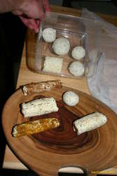 Spice rolled, herb blended and spiral spice cheese
