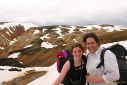 Kata and Gunni, happy to be on top of Brennisteinsalda

