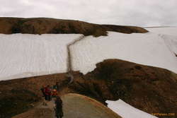 Ooh look, steep mucky snow!
