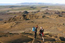 Kata and Alda on Helgafell
