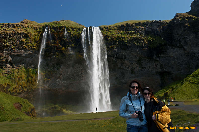 Lisa and Amy at Seljalandsfoss
