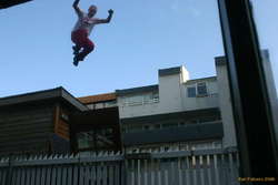 Parkour out my window
