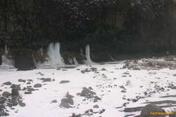 Ice columns in upper Fossá
