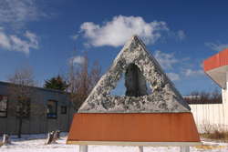 Front lawn art in Seltjarnarnes
