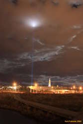 Yoko's light over Reykjavik

