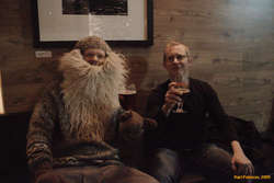 Jón from Ölvisholt and Óli from Fágun at the christmas beer launch
