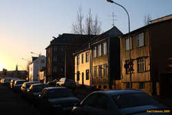 Afternoon sun on Barónstígur
