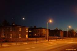 Snorrabraut under moonrise
