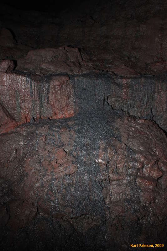 Grey lava cascade
