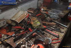 Crowded workbench