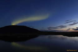 Sunrise aurora from Arnardalur