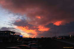 Fiery sunset