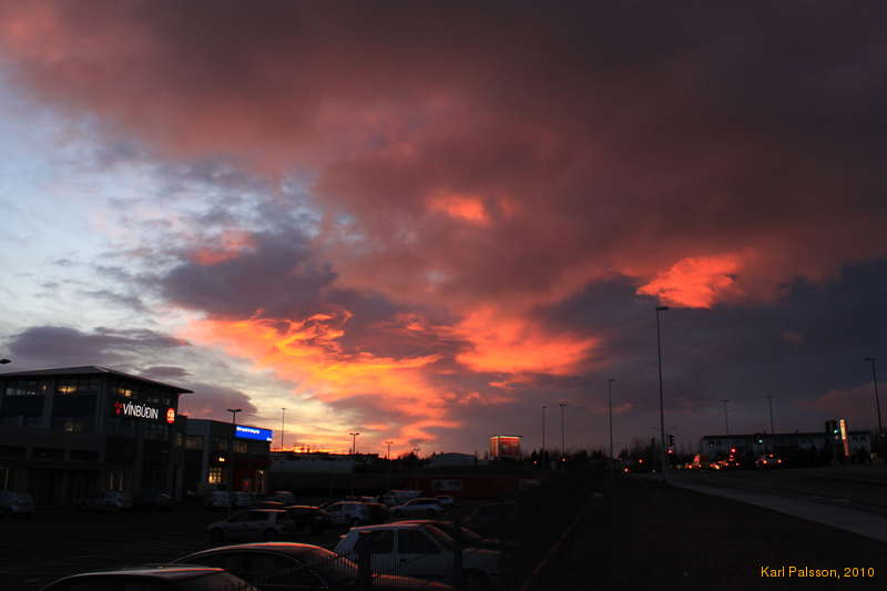 Fiery sunset