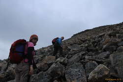 Steep scree