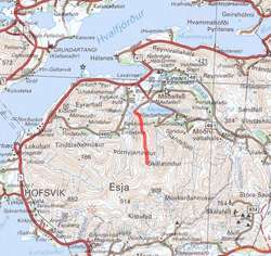 Route map (red)