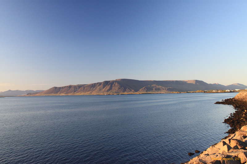 Evening sun on Esja
