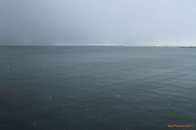 Snow on the bay