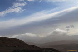 Wind driven clouds