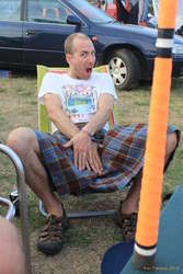 Damo has a kilt!