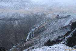 Snowy waterfall