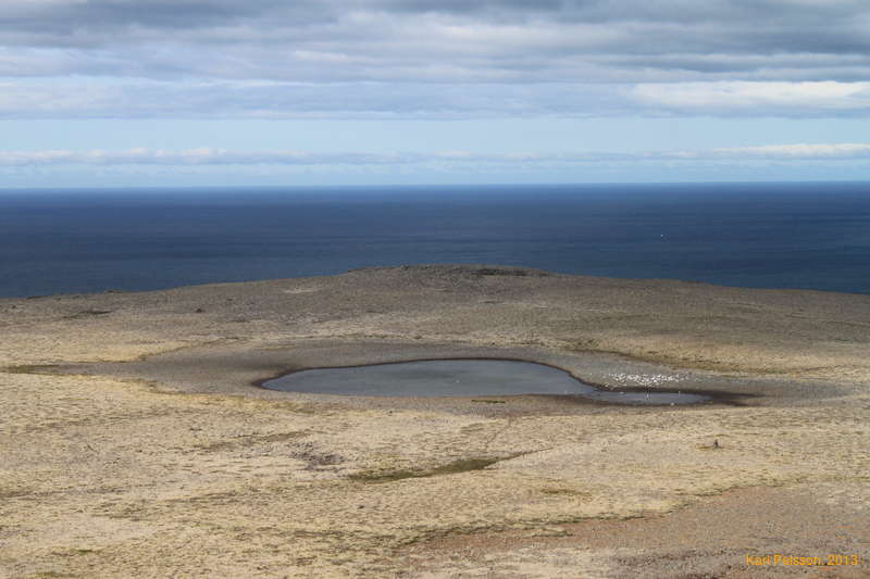 Ponds on hills.