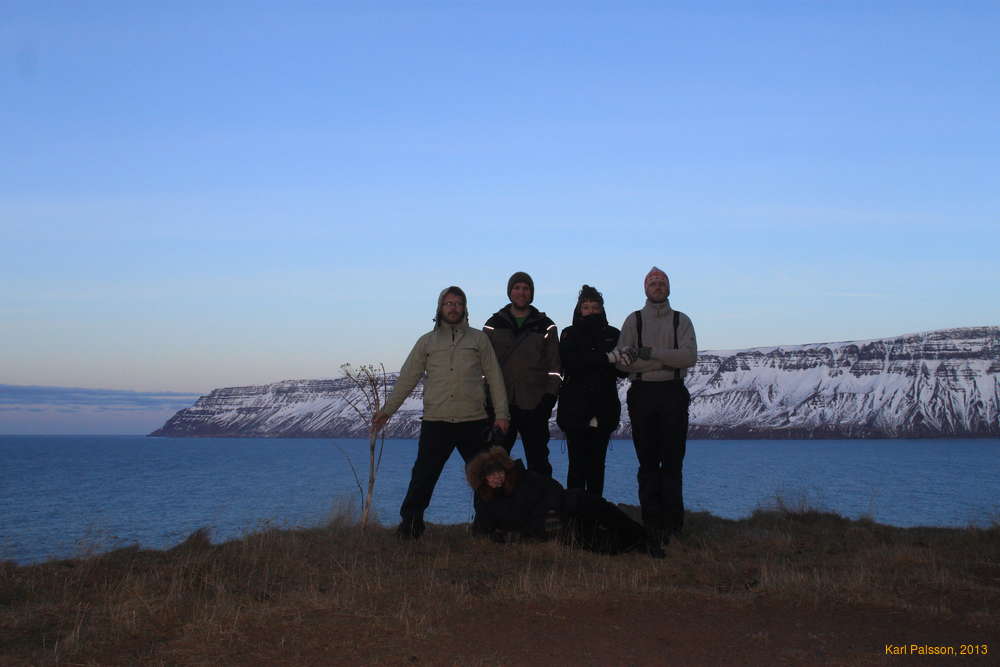 Tryggvi, Karl, Eija, Bjöggi and Kata, Svalvogsvegur