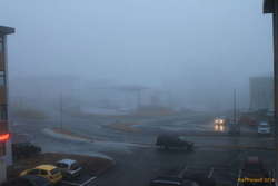 Foggy day at work